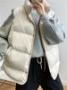 Vests Down Jacket for Women Autumn Winter New Fashion Sleeveless Coats Vintage Casual Solid Stand Collar Parkas