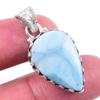 Подвеска из чистого серебра 925 пробы с драгоценным камнем Ларимар Natural Republic 1,25 дюйма y0o20