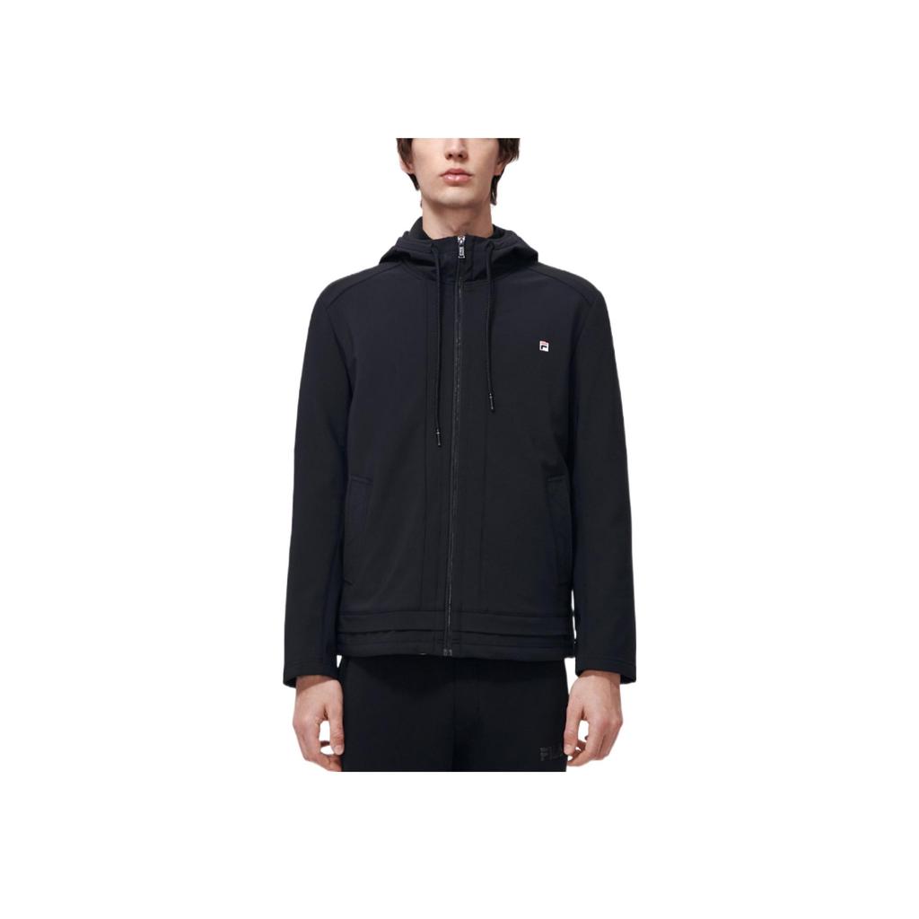 Fila Однотонная толстовка с капюшоном и логотипом для мужчин, черная F11M318508F-BK