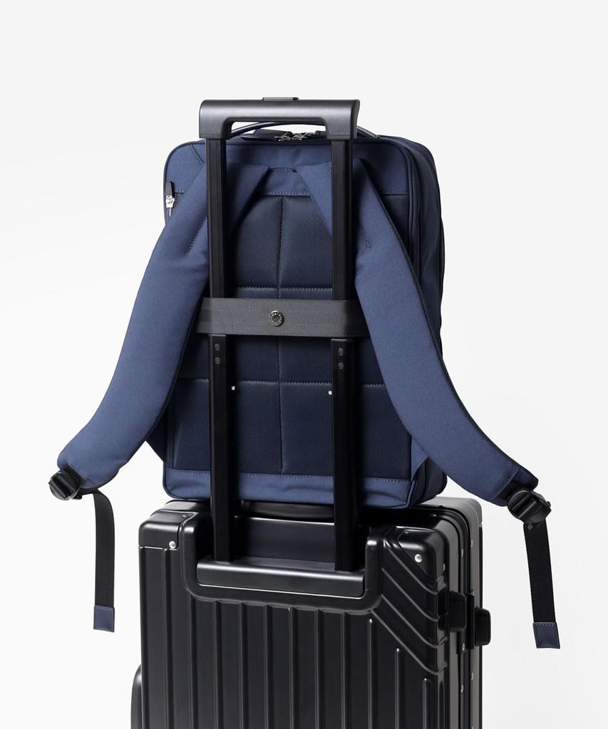 [ISIT] MyNavi 2024 Business Backpack, Men's, A4 Size, 13.3-inch Laptop Capacity, Water-Repellent, with Setup Function, No. 975722 (Black)