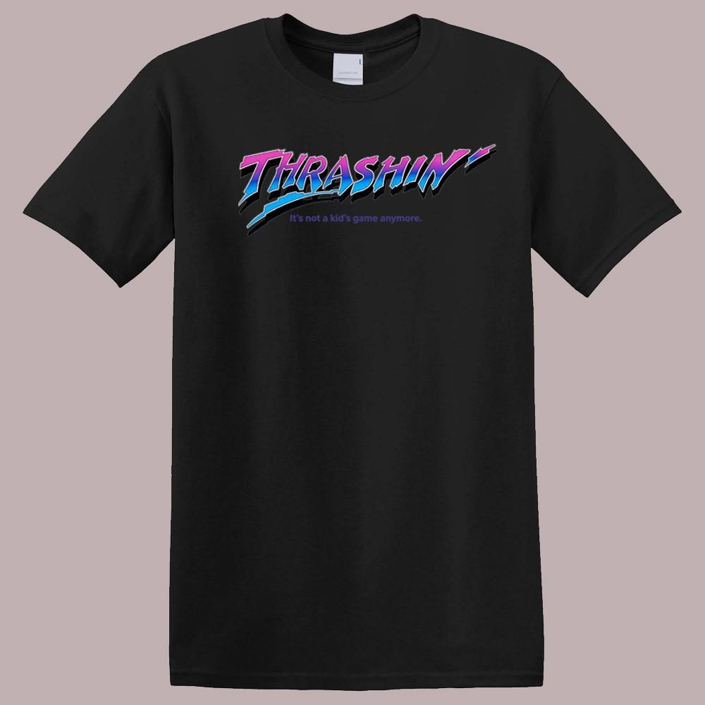 Thrashin Retro Movie Men's Black White Size S-5XL