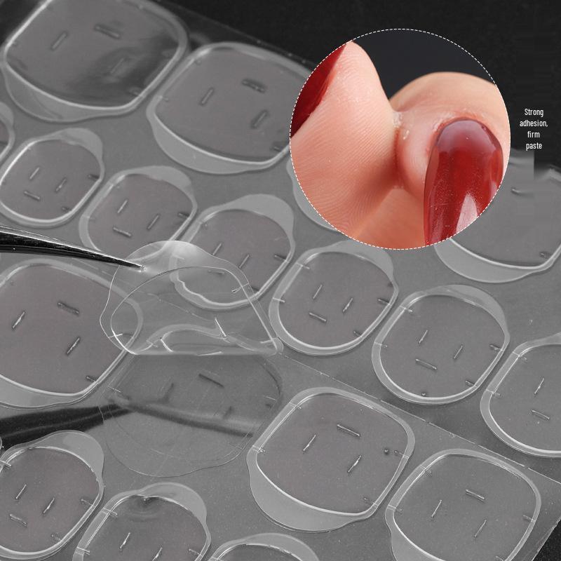 Гелевый многоразовый прозрачный двусторонний скотч для ногтей для нанесения без следов