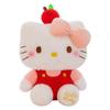 Apple Kt Cat Plush Toy With Short Pile Fur Soft Doll For Girls Sleep Pillow And Gift