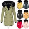 Женское модное зимнее пальто с утолщенным хлопковым подкладом из флиса, с воротником-стойкой, зимнее пальто