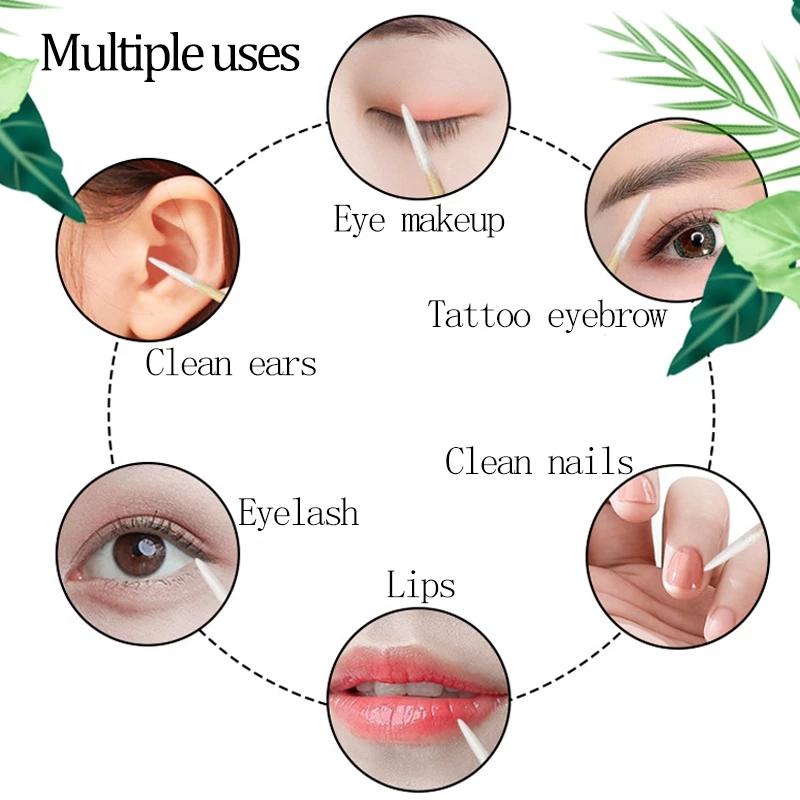 100 шт., деревянные палочки для кутикулы, палочки для дизайна ногтей, оранжевые деревянные чистые палочки для удаления кутикулы, маникюрные инструменты с хлопковой головкой, инструменты для дизайна ногтей