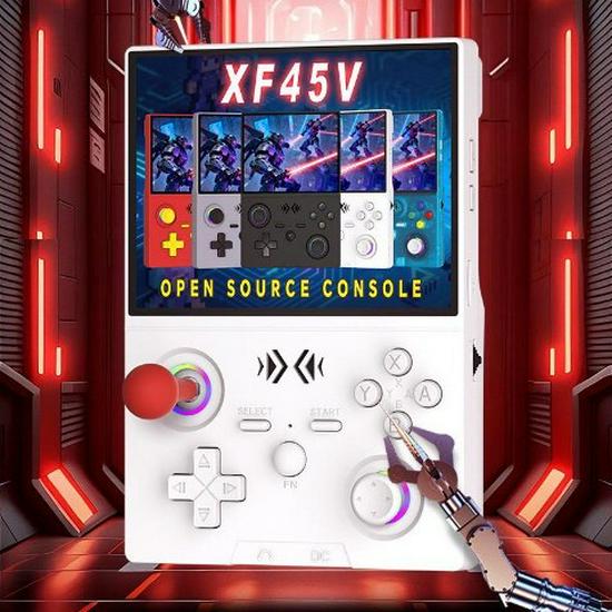 Ручная игровая консоль XF45V: 4,5-дюймовый экран, ОС Linux, Классические игры FC и PSP, Открытый исходный код