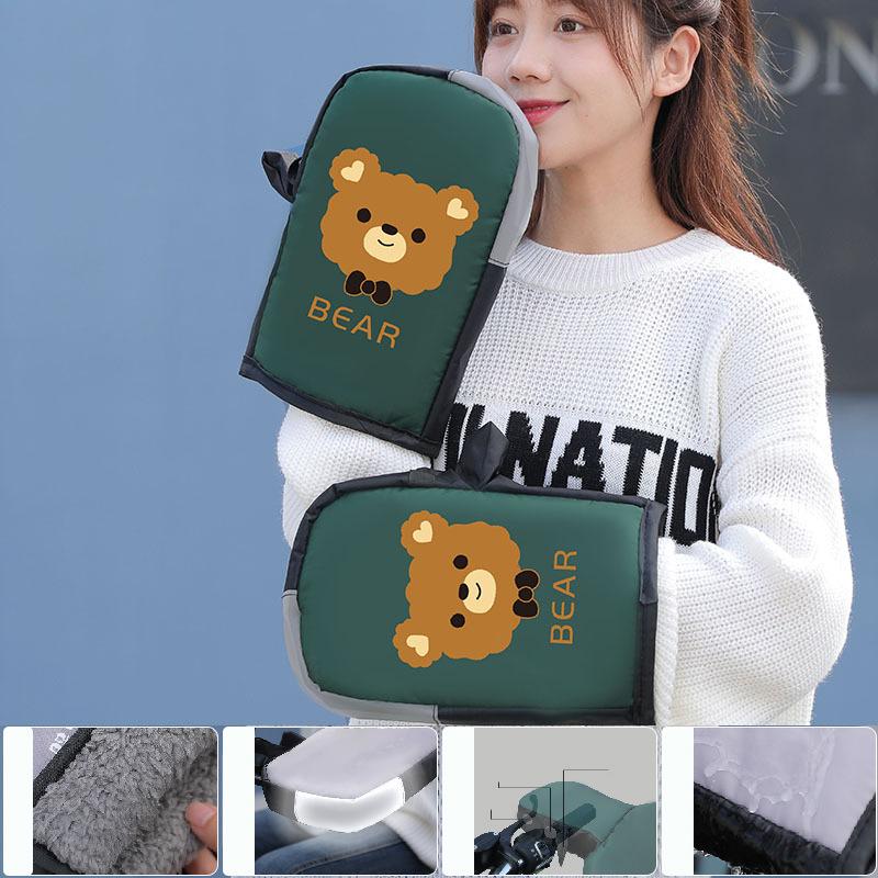 Motorcycle Scooter Handlebar Grip Gloves Muffs Winter Cycling Waterproof Windproof Bikecycle Handlebar Gloves Moto Accessories