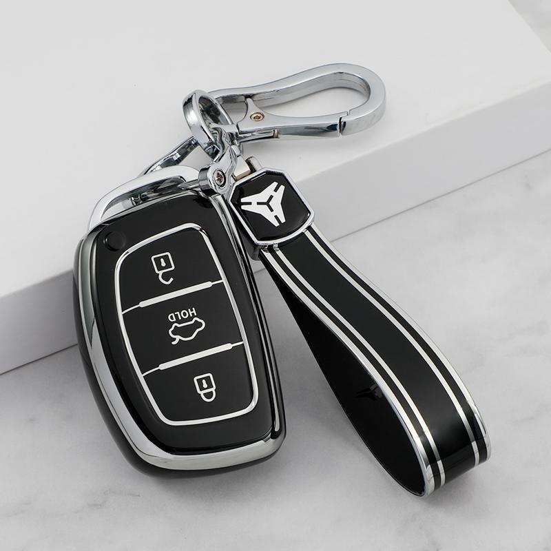 3 4 Кнопки ТПУ Чехол Брелок Для Hyundai Tucson Santa Fe Sonata Elantra Accent Creta Ix35 Ix25 I20 I30 Автомобильный Пульт Дистанционного Ключа Чехол