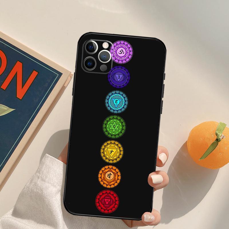 Чехол Funda для iPhone 15 14 16 Pro Max 11 12 13 Pro Max Mini XR 16e 16 15 Plus с рисунком Мандала Чакры Insist Yoga