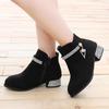 Girls Princess Boots: Korean Style Ankle Boots with High Heels for Children, Students, and Parent-Child Matching.