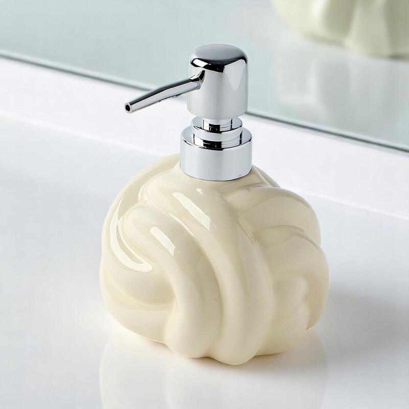Керамический дозатор (320ml) Кремовый дозатор для ванной комнаты
