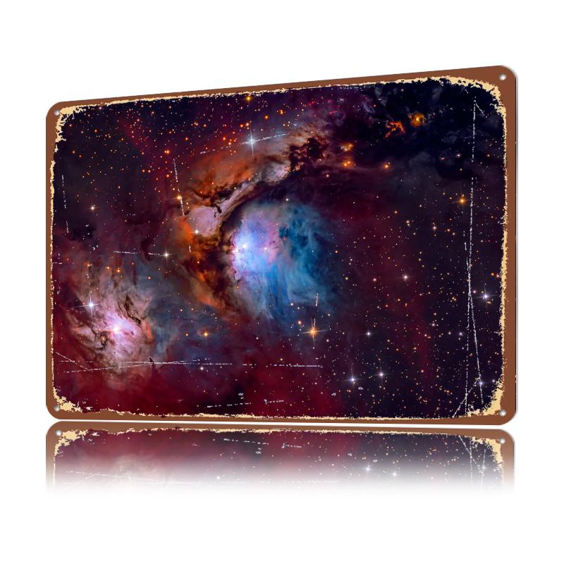 Orion Nebula Poster Retro D Printed Metal Signs Customized Wall Hanging Gift for Article Decoration Gaming Home Decor Items