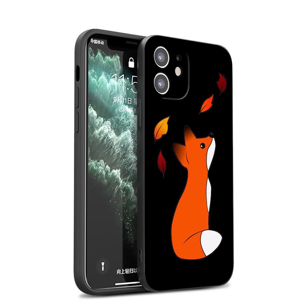 GX110 Kawaii Cute Fox силиконовый мягкий чехол для iPhone 13 12 Mini 11 Pro XS Max XR X 8 7 6 6S Plus 5 5S SE 2020