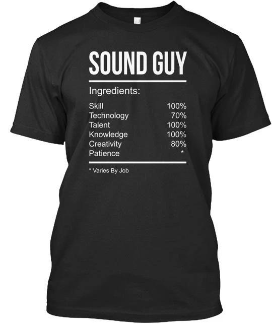 Sound Guy Music Tee 100% Cotton T-shirt Mens Tees Top Made in the USA T-Shirt Tee Top Unisex