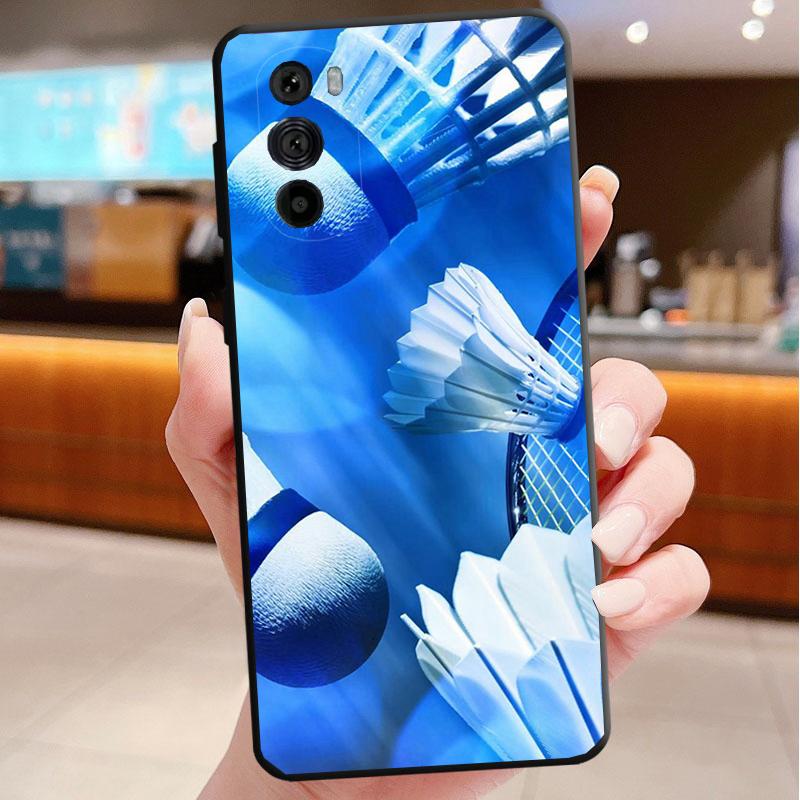 Phone Case For Motorola Edge 50 40 Pro 60 50 40 30 Ultra Neo Fusion Moto G85 G72 G53 G54 G84 G13 G32 Badminton Sport