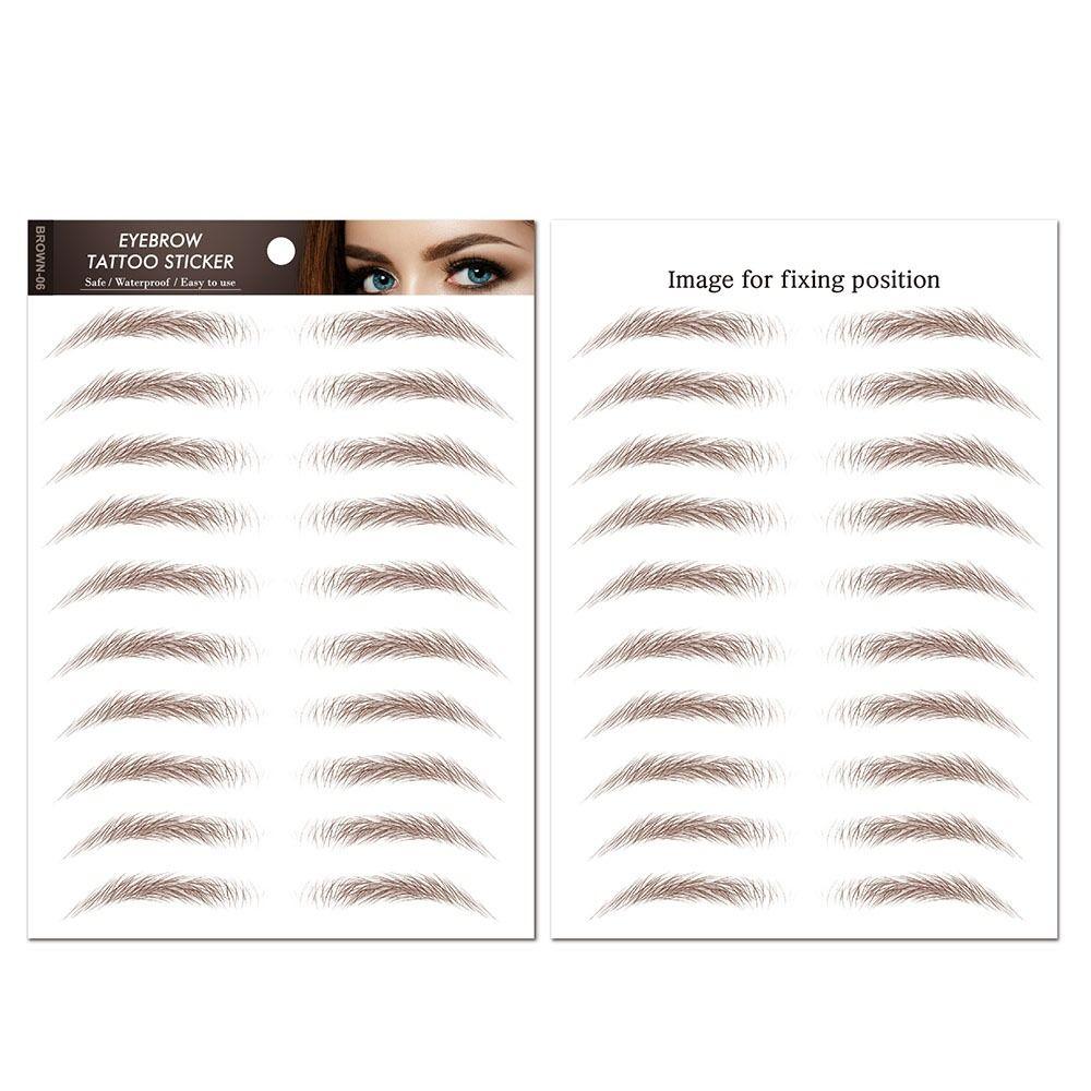 Косметические 6D татуировки для бровей Наклейки Моделирование бровей Наклейки для бровей Переводные картинки для воды