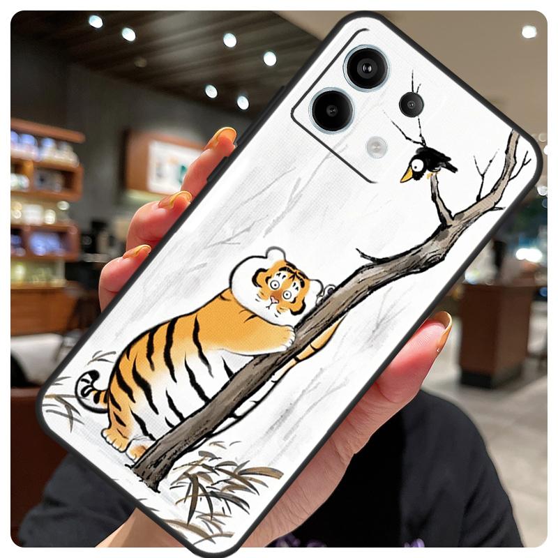Мультяшный Чехол Толстый Тигр Для Xiaomi Redmi Note 11 10 12 13 14 15 Pro Plus Чехол Для Redmi 15 15C 10C 12C 13C 14C
