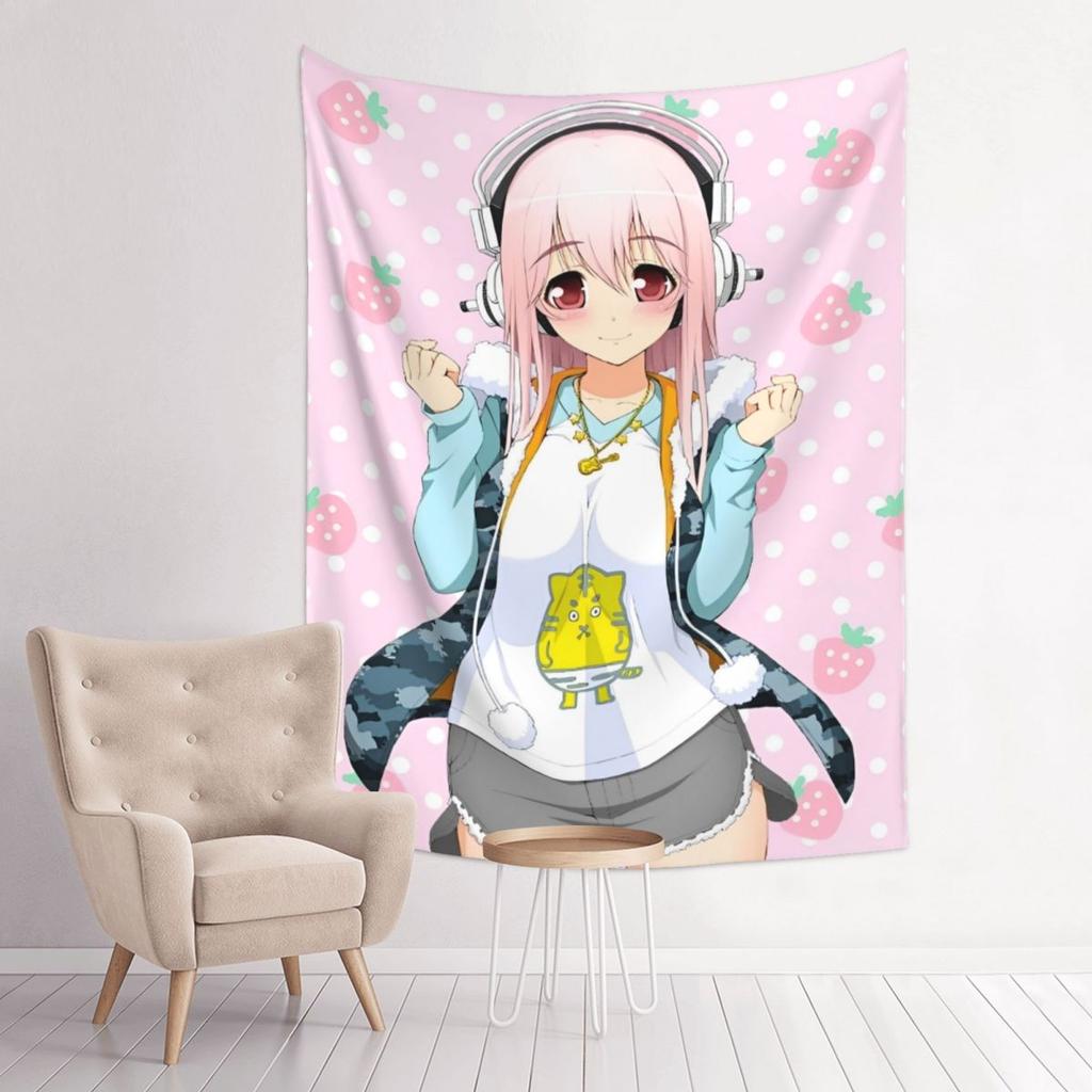 Super Sonico Japanese Anime Manga Cartoon Tapestry Wall Hanging Hippie Wall Tapestry Boho Decoration Room Decor for Dorm