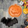 3Pcs Plastic Spooky Pumpkin Snack Tray Bright Colors Halloween Cookie Tray  Candies Chocolates Nuts