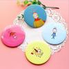 2025 Korean Cute Cartoon Mini Makeup Mirror Portable Compact Round Mirror for Women Travel Mirror for On-the-Go Touch-Ups