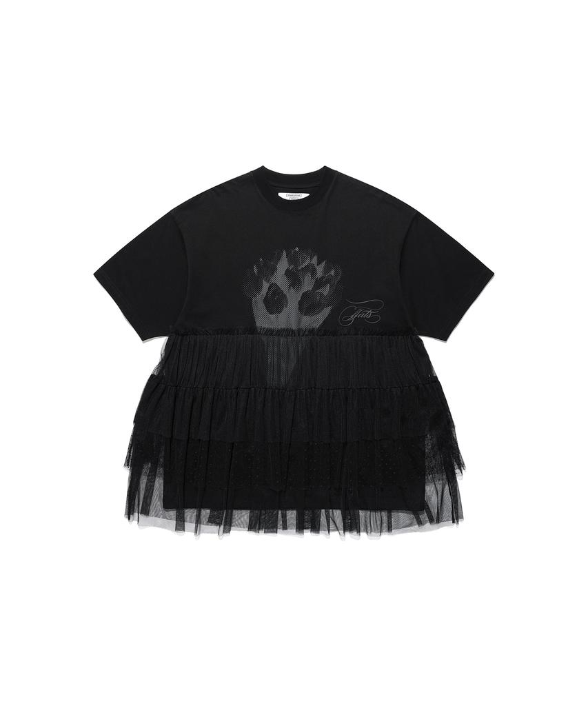 NICEGHOSTCLUB Ffats Tulle Dress Big Big Tee_Black(Ng2Gsut591A)