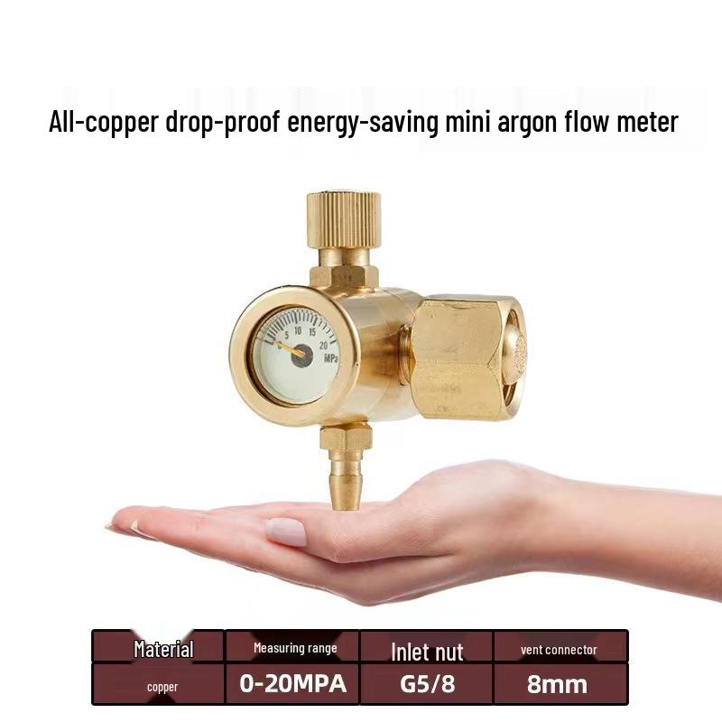 Weldforce Argon Arc Welding Regulator: Energy-Saving, Gas-Saving, Drop-Proof, Explosion-Proof Meter with Pressure Reducing Valve and Gauge.