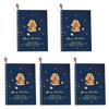 5pcs Creative Merry Christmas Greeting Cards Kid Cartoon Blessing Christmas Card New Year Postcard Gift Christmas Decor