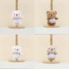 Ultra Soft Short Plush Bear Keychain Adorable Stuffed Animal Toy For Bags
