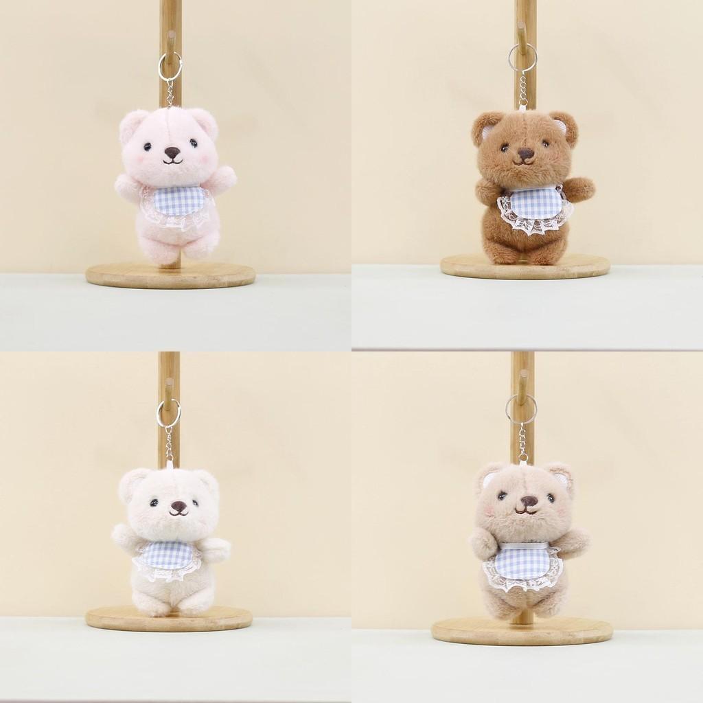 Ultra Soft Short Plush Bear Keychain Adorable Stuffed Animal Toy For Bags