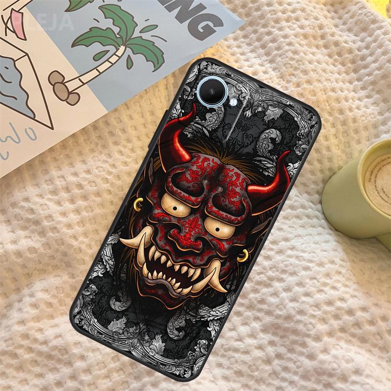 Чехол-маска Они Самурая для Realme C71 C75 C61 C53 C55 C33 C63 C51 C65 C67 11 12 13 14 Pro Plus GT6 GT7 15 Pro