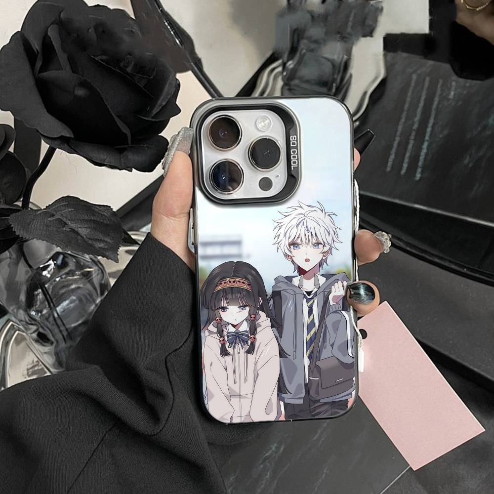 F-Киллуа Зольдик H-Hunter X Hunter Чехол для телефона iPhone17, 16,15,14,13,12 Pro Max Черный Конфетный Матовый Ударопрочный Чехол