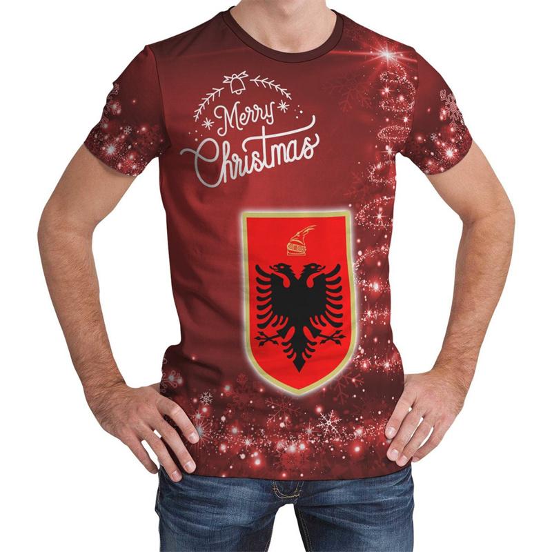 Футболки с рисунком флага Албании Eagle, с круглым вырезом, с коротким рукавом, футболка с 3d принтом, топы для мужчин, одежда, повседневные футбольные футболки из джерси