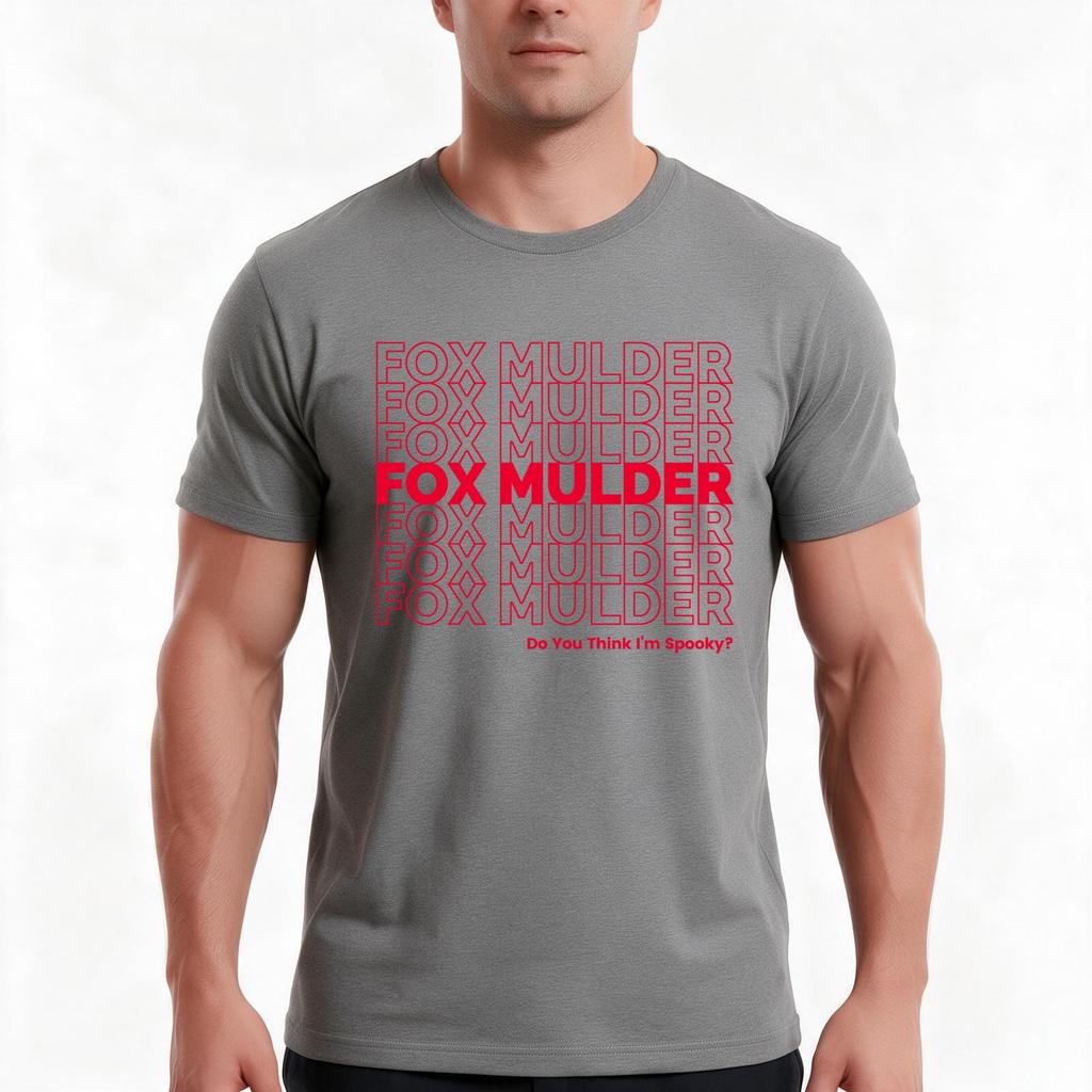 Fox Mulder Tshirt Summer Casual Cotton Tee Oversized Streetwear Tops Vintage Graphic Print Loose Fit Short Sleeve
