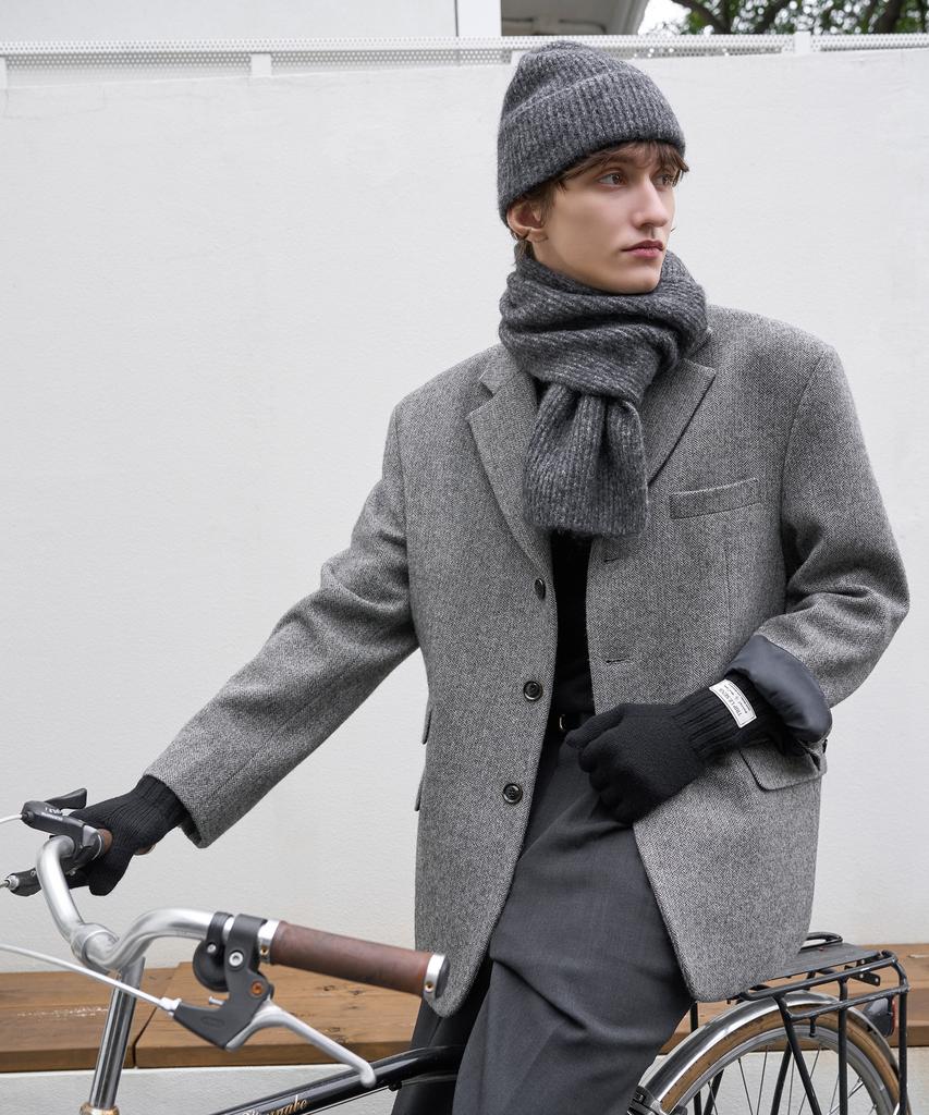 Trip Le Sens [F/W] Two-Flap Pocket 3B Blazer_Herringbone Black