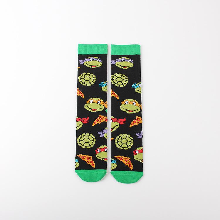 Повседневные жаккардовые носки до середины икры «Черепашки-ниндзя» для женщин и мужчин