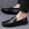 FashionMen Classic Genuine Leather Casual Loafers Soft Comfortable Breathable Flats Lazy Shoes Men's Moccasins Business Driving Shoes