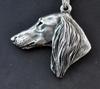 Saluki, Persian Greyhound, Arabian hound - Dog necklace in gift box, silver-plated locket for dog fan, striking pendant by Art-Dog brand