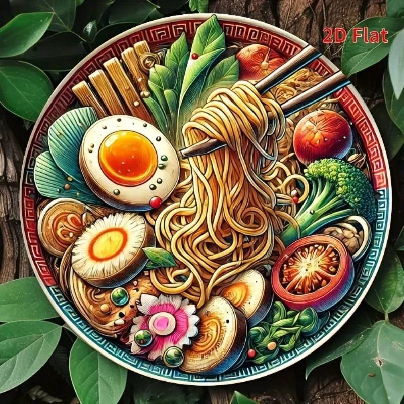 Круглая металлическая табличка Итальянская Японская Кухонный Декор 20x20см