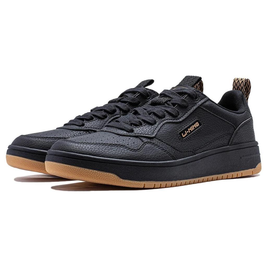 Li-Ning Star Sugar Thick Sole Height Increasing Non-Slip Wear-Resistant Low-Top Skate Shoes Men Sneakers Black AGCT471-5