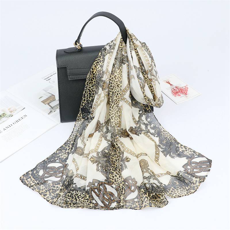 Chiffon Scarf Printing Thin Popular Scarf Sunscreen Women's Small Dots