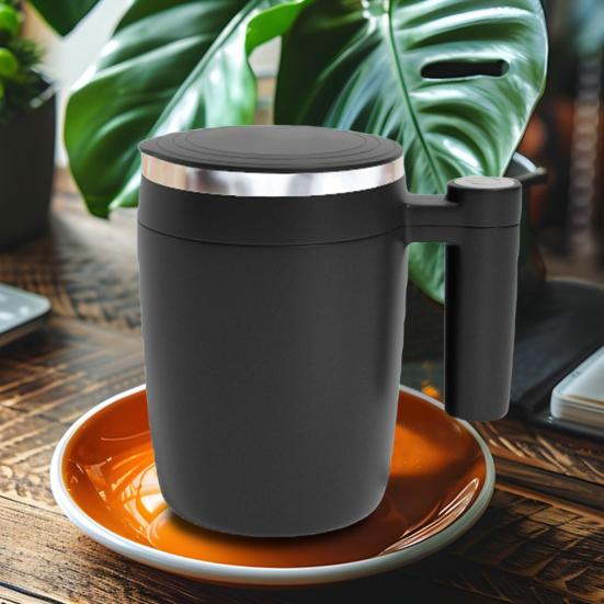 Электрическая кружка для помешивания кофе с зарядкой через USB, 380 мл, магнитная кружка для помешивания кофе, автоматическая вращающаяся металлическая кружка для смешивания для домашнего офиса