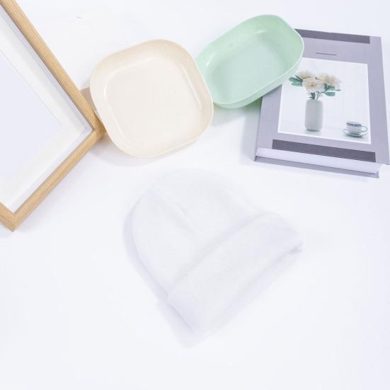 Unisex Knitting Hat Solid Color Men Women Brimless Hat Winter Soft Breathable Warm Stretchy Hat Outdoor Wear