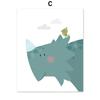 Nordic Lovely Nursery Cartoon Art Canvas Painting Alphabet Animals Dinosaur Posters Picture Nursery Kids Room Wall  Home Decor