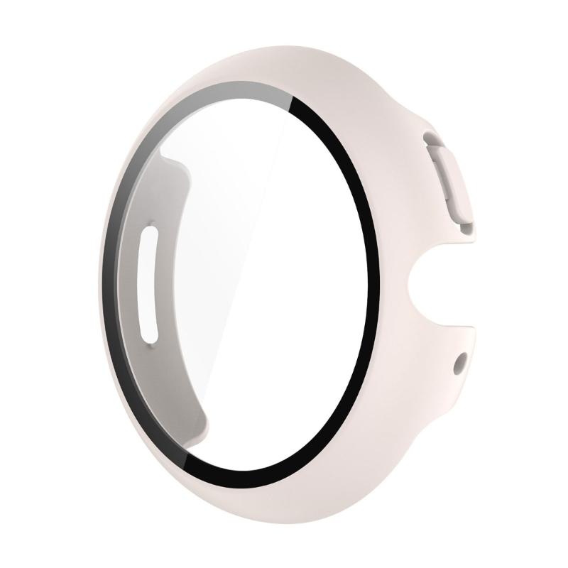 Чехол для смарт-часов из ПК и стекла, защитное стекло для Watch 4 41 мм 45 мм, рамка-чехол, безопасный, быстро крепится и снимается