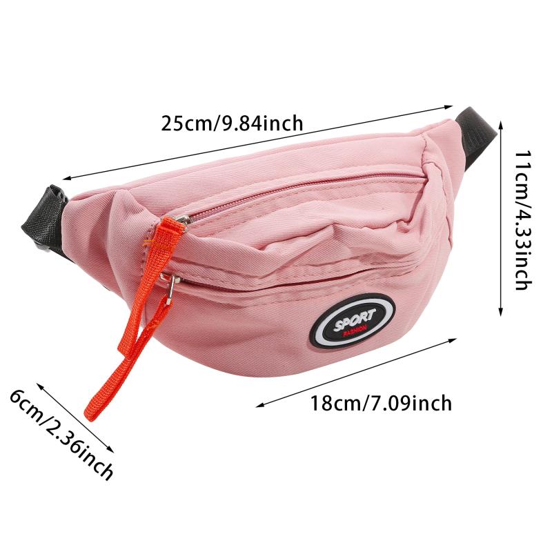 Детская сумка для мальчиков и девочек 5-7 лет, однотонная холщовая сумка с буквенным узором, детская модная повседневная водонепроницаемая сумка на грудь