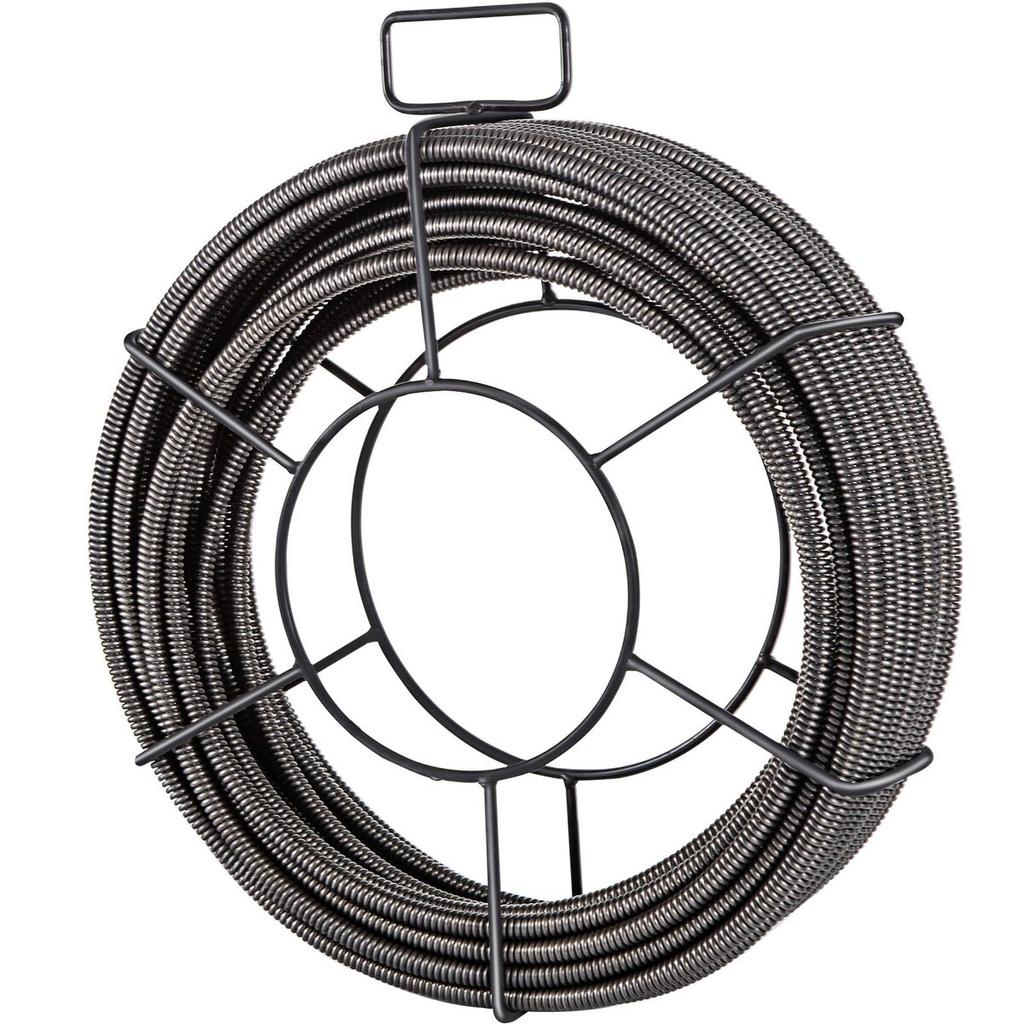 Drain Cleaning Cable 50 Feet x 3/8 Inch Solid Core Cable Sewer Cable Drain Auger Cable Cleaner Snake Clog Pipe Drain Cleaning Cable Sewer Drain Auger