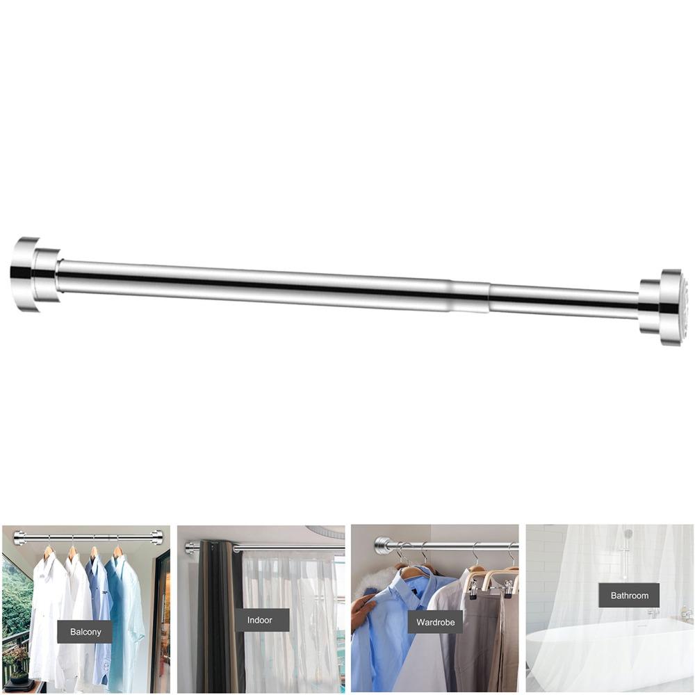 Adjustable Closet Pole Punch Free Clothing Rack Durable Closet Rod Bedroom