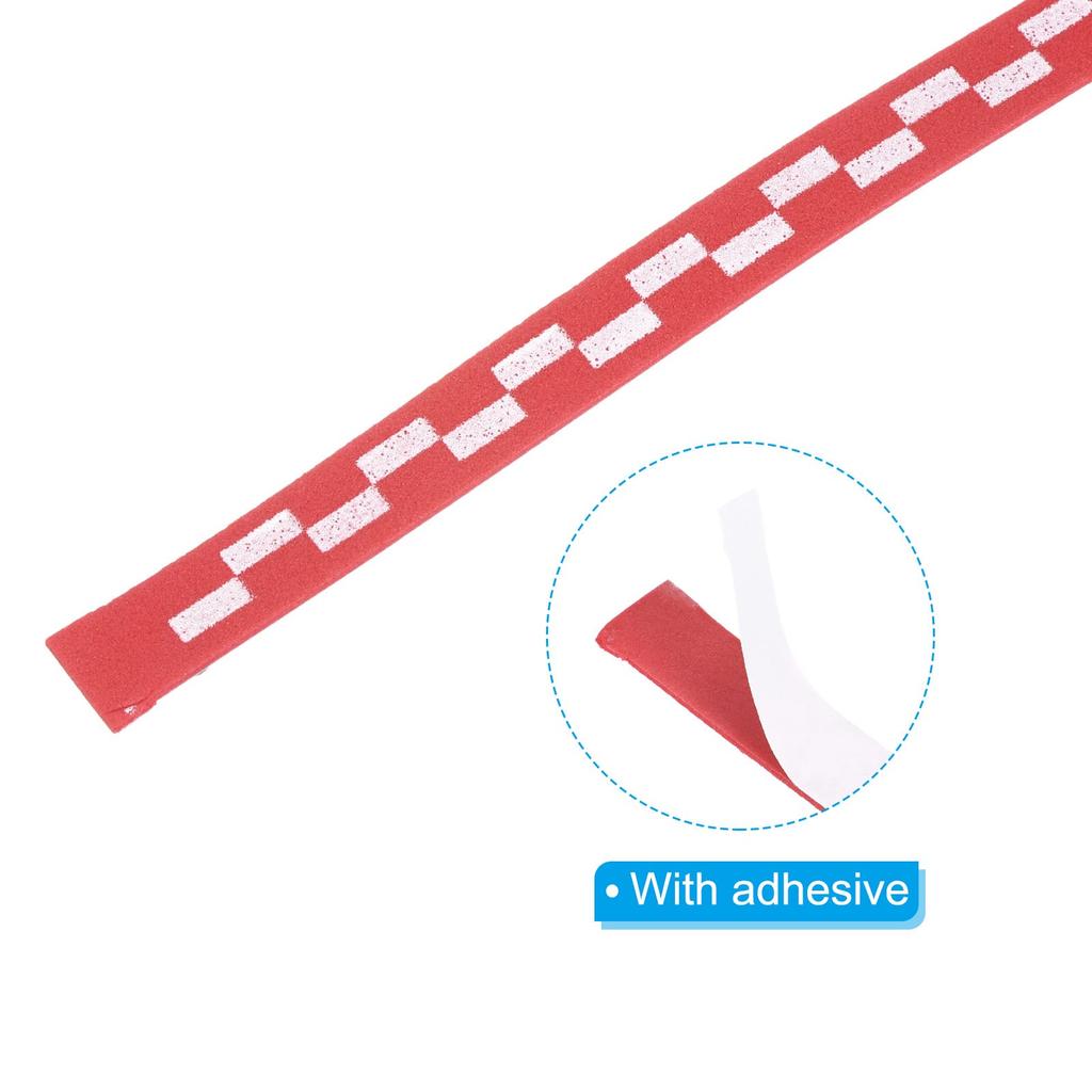 PATIKIL 450mm Table Tennis Side Ping Pong Edge Tape with Rubber and Blade Edge Protection for Paddle Red and Black Tape, 10-Piece Set, Rackets,