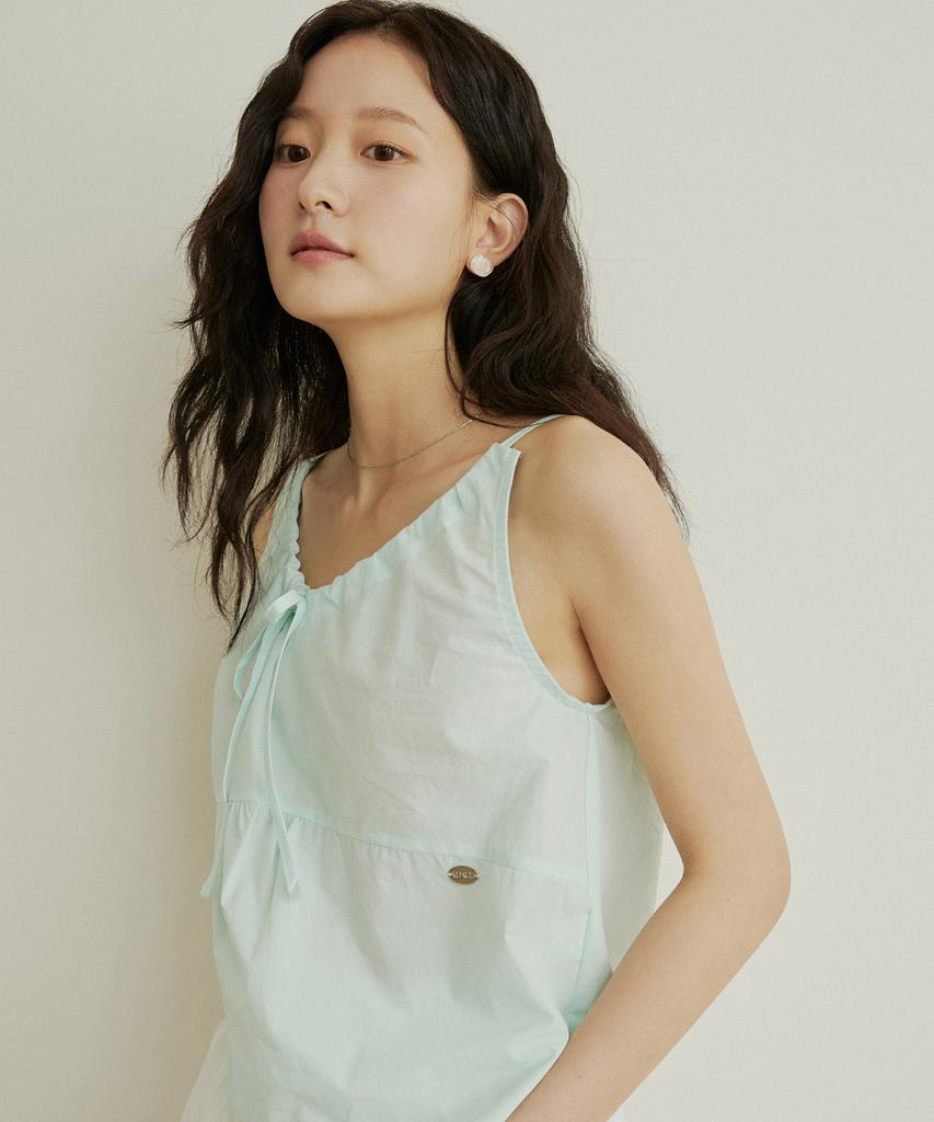 ADAUL Tunnel String Sleeveless Blouse - Mint