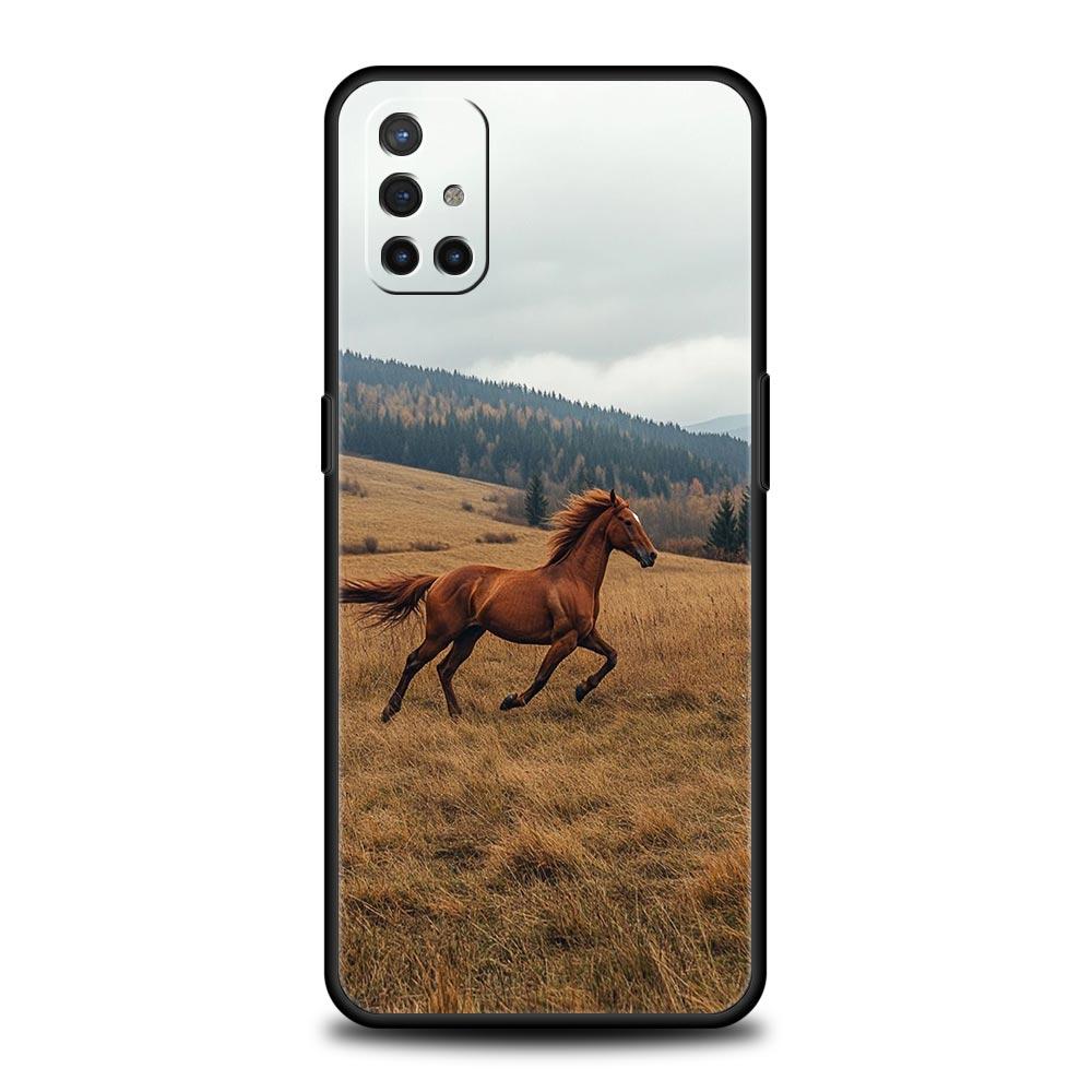 Красивый Элегантный Коричневый Чехол с Лошадьми для OnePlus 13 12 11 10 9 8 7T Pro 13R 12R 10R 9RT 8T Nord N200 N30 2T CE 2 3 5G Lite